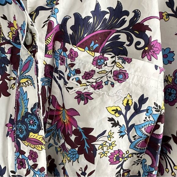 Givenchy Wallpaper Vines Floral Print Cotton Poplin Belted Dress - Picture 4 of 8